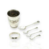 Evald Nielsen vase with four spoons and a napkin ring - фото 1