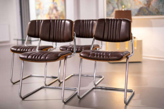 Four Mid-Century Chairs, Martin Stoll, 1970s - photo 1 Four Mid-Century Chairs, Martin Stoll, 1970s - photo 1