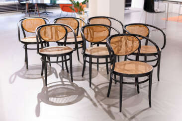 Thonet, 7 Stühle Modell 210 R