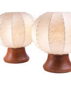 Overview. Pair of Cocoon table lamps after Achille Castiglioni