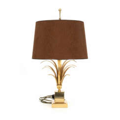 Reed leaf table lamp, design after Maison Charles