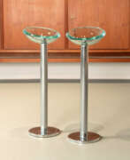 Overview. Pair of Fontana Arte standing ashtrays, designed by Pierangelo Galloti & Gigi Radice