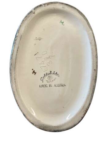 Goldscheider - Claire Weiss - Figurine de jeune fille debout avec chapeau et agneau - Fa&iuml;ence Fayence Art Nouveau 20th century - Foto 3