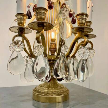 Late 19th Century Pair of Lyre Shaped Four-Light Candelabras Crystal bronze Late 19th century - photo 10 Late 19th Century Pair of Lyre Shaped Four-Light Candelabras Crystal bronze Late 19th century - photo 10