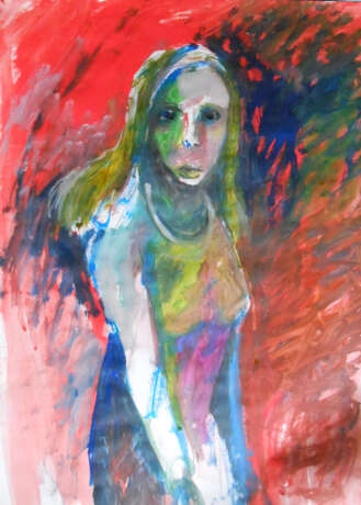 Новенькая Paper Mixed media Экспрессивный субъективизм фантастический сюжет - photo 1