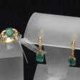 Gold jewelry set with emeralds - One click purchase