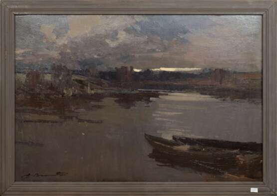 Bateaux sur la rivi&egrave;re Mid-20th century - Foto 1