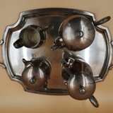 Service &agrave; caf&eacute; en m&eacute;tal argent&eacute; Métal Early 20th century - photo 7