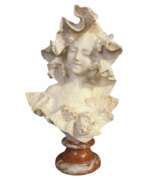 Overview. 19th Century Bust of a Young Lady in White Marble by Flli Romanelli