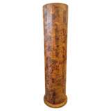 Large Art Deco Column Stand In Amboyna Burl 1940 Lacquered wood 20th century - photo 1