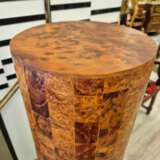 Large Art Deco Column Stand In Amboyna Burl 1940 Lacquered wood 20th century - photo 6