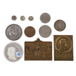 Medaillen, Plaketten und Münzen - Konvolut mit unter anderem