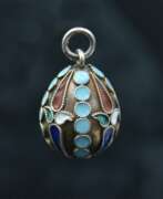 Silber. Pendentif oeuf de style Faberg&eacute; 