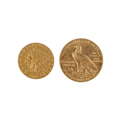 USA/GOLD - 5 Dollars 1915 Indian Head und 2 1/2 Dollars - фото 1