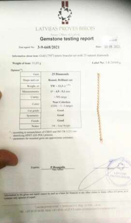 Bracelet en or avec diamants Gold 21th century - Foto 2 Bracelet en or avec diamants Gold 21th century - Foto 2