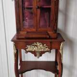 Restored antique display case with beautiful bronze elements Walnut Eclecticism 19th century - photo 5