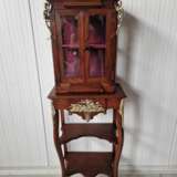 Restored antique display case with beautiful bronze elements Walnut Eclecticism 19th century - photo 9