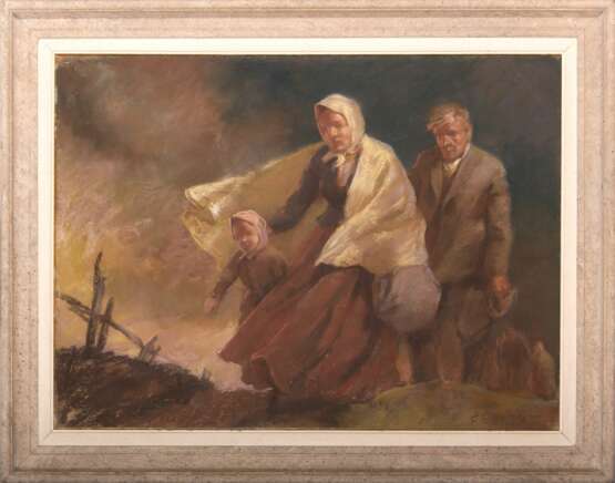 Беженцы Pastel and black stone Early 20th century г. - фото 3 Беженцы Pastel and black stone Early 20th century г. - фото 3