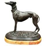 19th Century Statue of a Greyhound in Bronze in the Style of Pierre-Jules M&ecirc;ne Bronce 19th century - photo 1