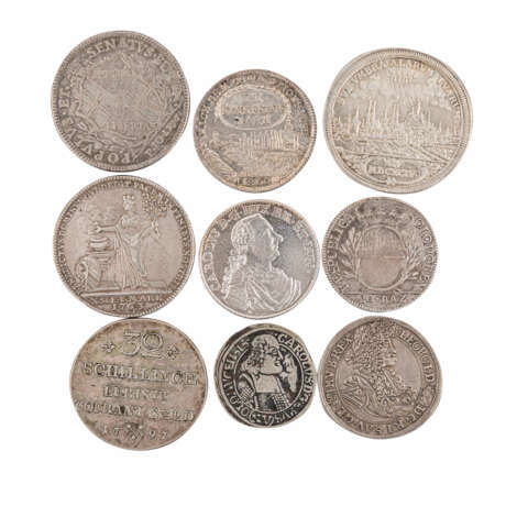 Interessante 9-teilige Zusammenstellung Münzen 17./18. Jahrhundert - - Foto 1