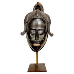 Ndoma Baule Portrait Mask, Ivory Coast, Wood, lacquered patina, Circa 1930