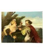 Übersicht. &Eacute;cole flamande, Oiseaux se nourrissant dans leur nid, fin du XVIIIe si&egrave;cle, huile sur panneau 