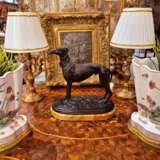 19th Century Statue of a Greyhound in Bronze in the Style of Pierre-Jules M&ecirc;ne Bronce 19th century - photo 8