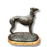 19th Century Statue of a Greyhound in Bronze in the Style of Pierre-Jules M&ecirc;ne Bronce 19th century - photo 9