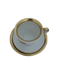 Чашка с блюдцем в стиле ампир из Королевского Копенгагена - фарфор XIX века, Дания 