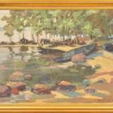 Bateaux sur la rivi&egrave;re Mid-20th century - photo 1