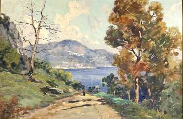 Landscape Painting by Ilio Giannaccini (1897-1968): Mid-20th Century Italy
