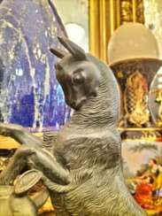 Dynamic Animal Sculpture of Goats in Bronze, 20th Century