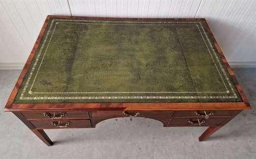 Отреставрированный антикварный двусторонний письменный стол Красное дерево Other style 19th century г. - фото 8