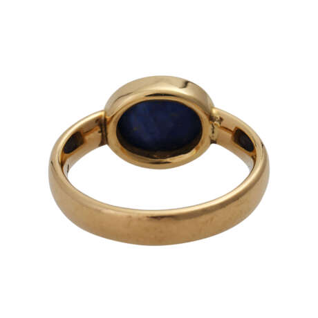Ring mit Saphir, ovaler Cabochon ca. 8x7 mm, - Foto 4