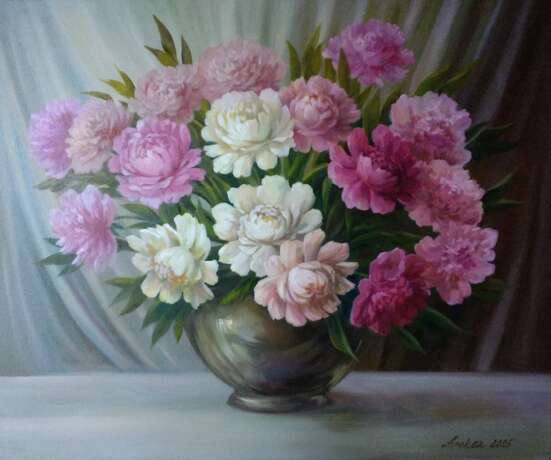 Букет пионов Холст на подрамнике Масло Классический реализм Украина 2025 г. - фото 1