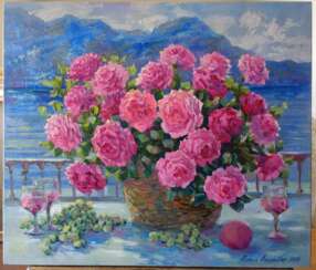 Букет роз на южной террасе.