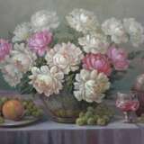 Пионы и фрукты. Leinwand auf dem Hilfsrahmen Öl классическая современная живопись Blumen- und Fruchtstillleben Ukraine 2020 - Foto 1