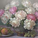 Пионы и фрукты. Leinwand auf dem Hilfsrahmen Öl классическая современная живопись Blumen- und Fruchtstillleben Ukraine 2020 - Foto 2