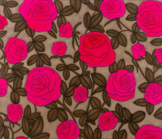 Roses roses Canvas oil 21th century - photo 1 Roses roses Canvas oil 21th century - photo 1