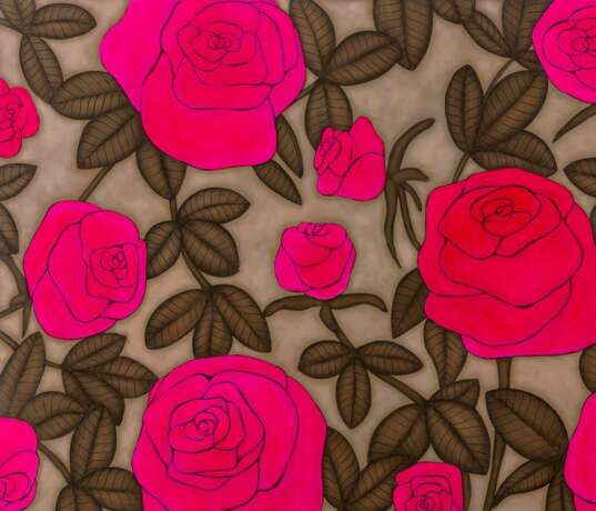 Roses roses Canvas oil 21th century - photo 3 Roses roses Canvas oil 21th century - photo 3