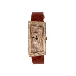 Montre Vacheron Constantin serie 1972 pour femme en or rose et diamants.