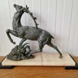 Art Deco figure Deer Marbre 20th century - photo 1
