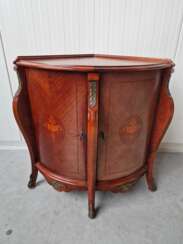 Corner cabinet with inlays