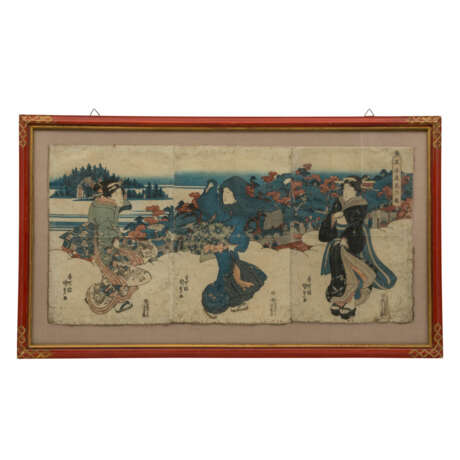 Farbholzschnitt. JAPAN, Meiji-Zeit (1868-1912). - фото 1