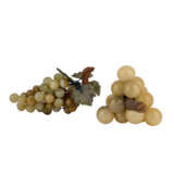 2 dekorative weisse Weintrauben Rispen aus Glas. - photo 3