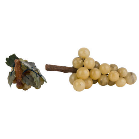 2 dekorative weisse Weintrauben Rispen aus Glas. - фото 4