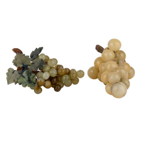 2 dekorative weisse Weintrauben Rispen aus Glas. - photo 5