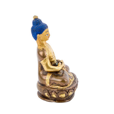 Buddha Amitayus aus Bronze. SINOTIBETISCH, 19./20. Jahrhundert. - Foto 4