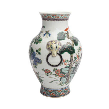 Konvolut 5 tlg.: 1 Vase und 5 kleine Kalebassen. CHINA. - Foto 4
