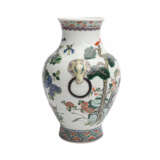 Konvolut 5 tlg.: 1 Vase und 5 kleine Kalebassen. CHINA. - Foto 4